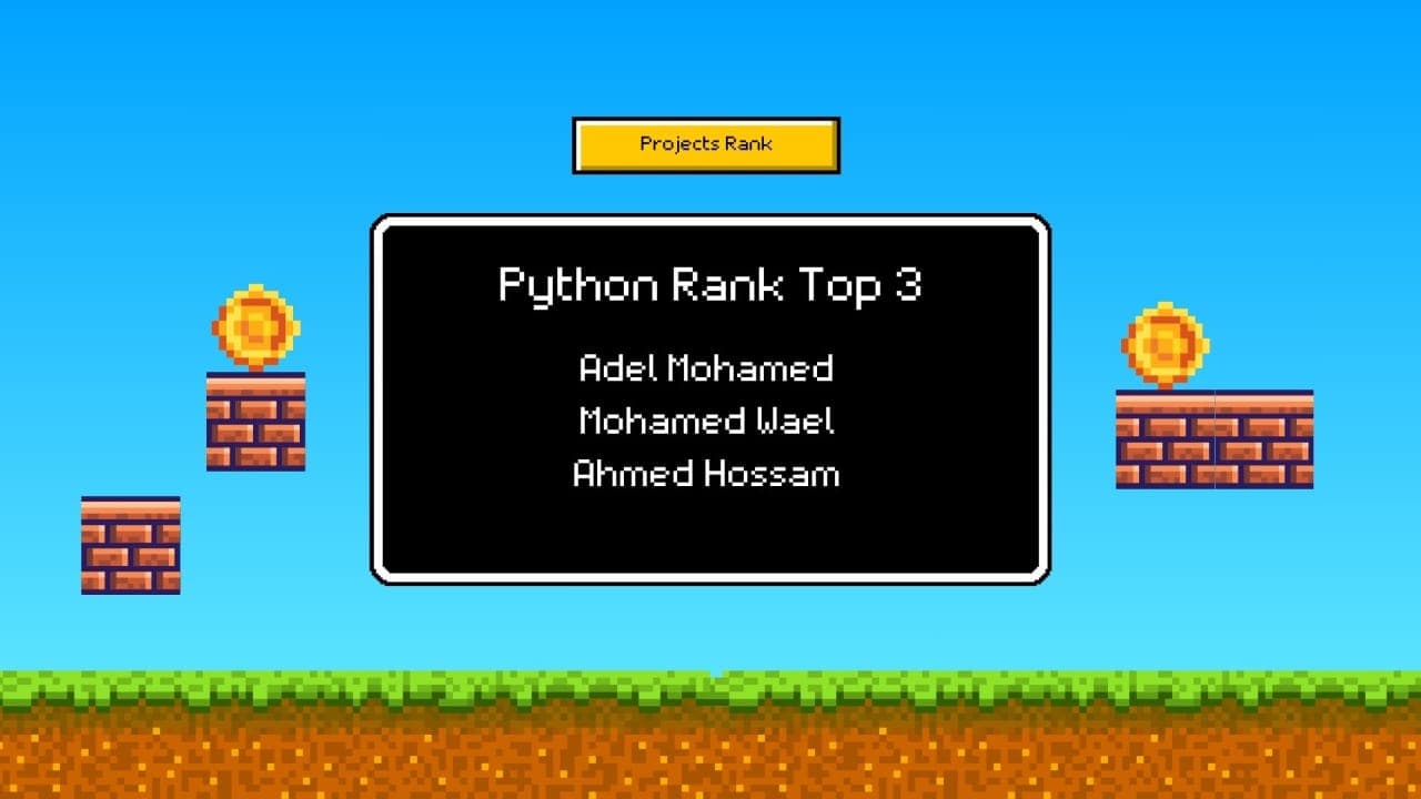 Neuronetix Python project ranking graphic listing Adel Mohamed among the top three