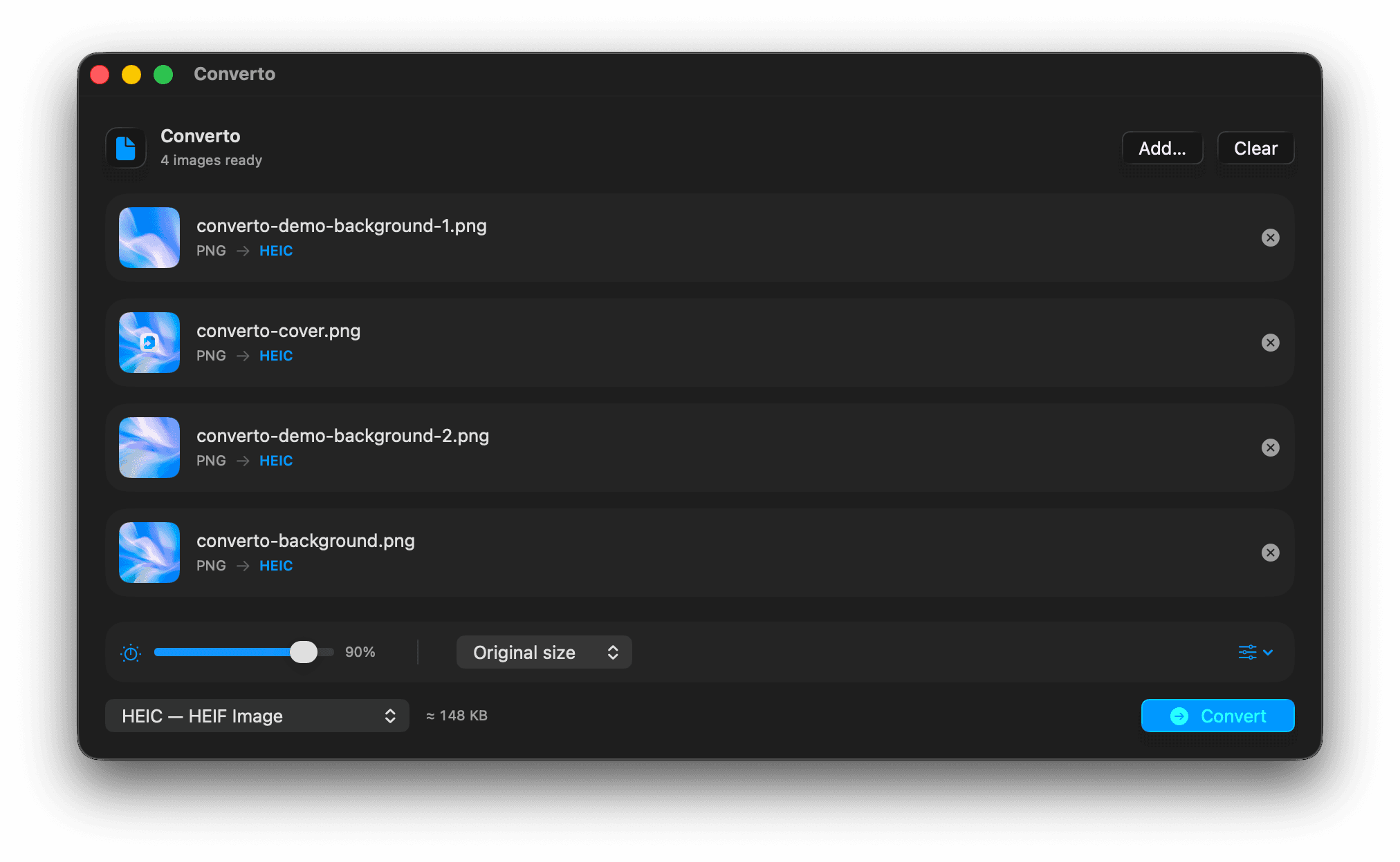 Converto batch conversion demo