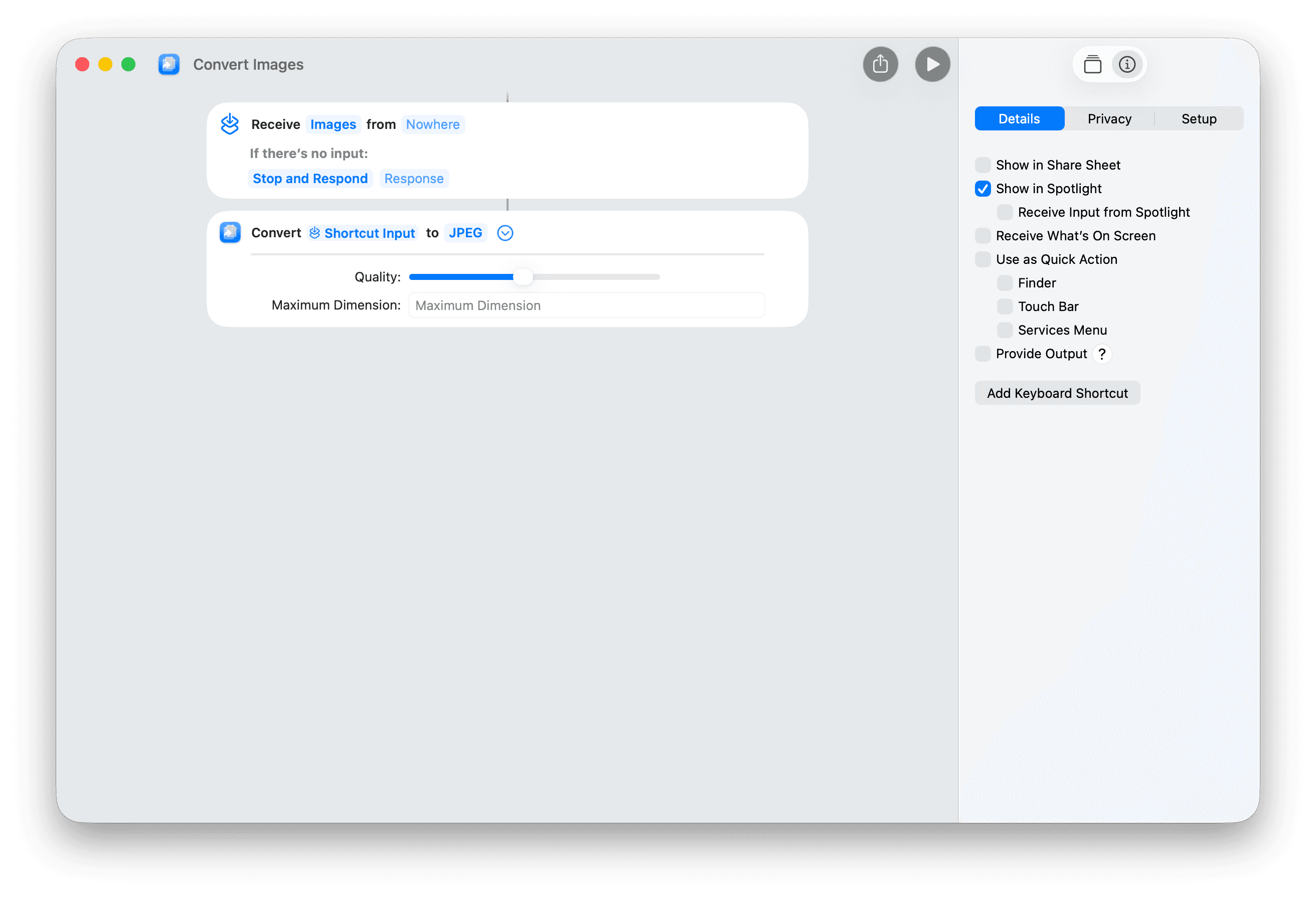 Converto Siri and Shortcuts demo