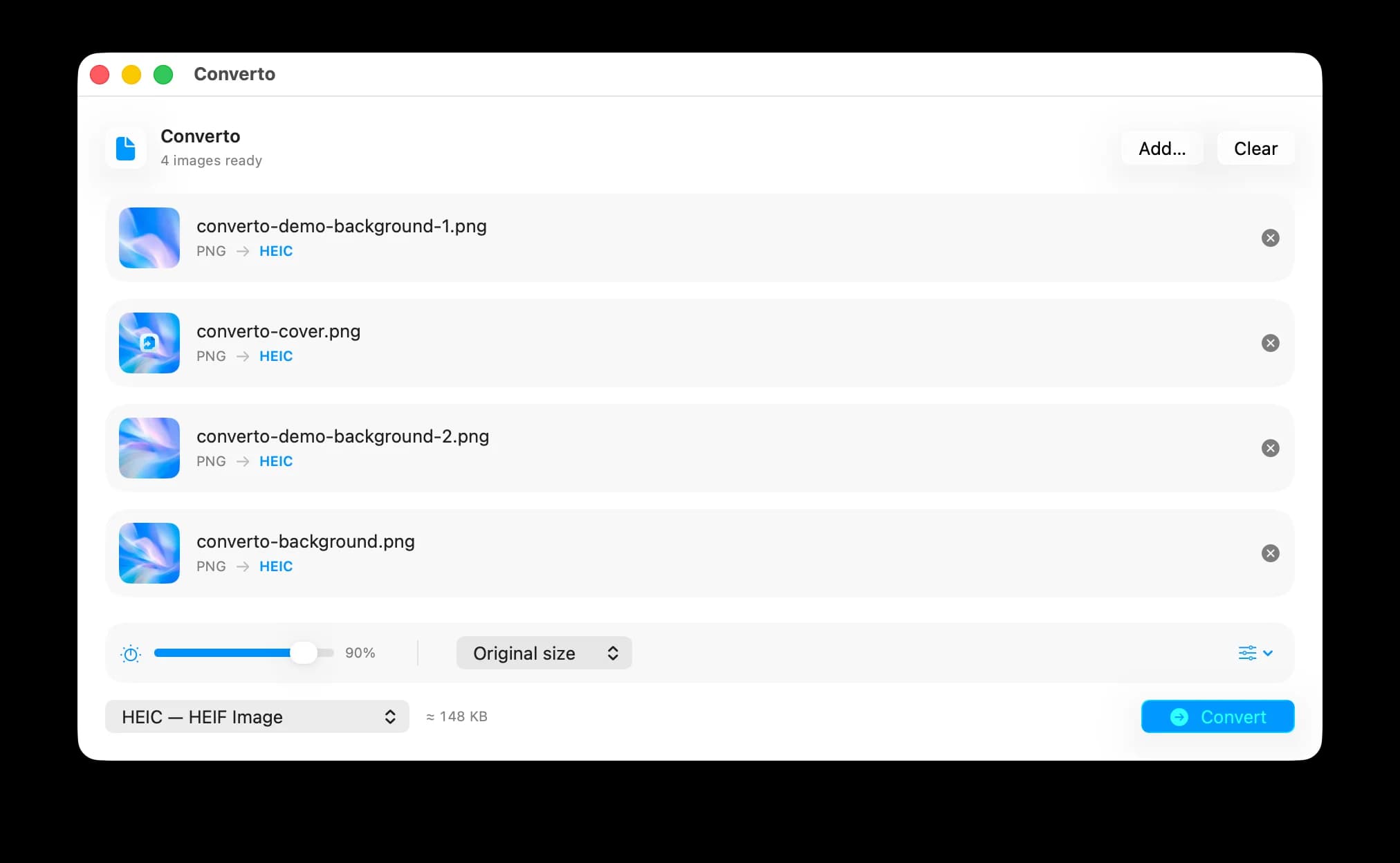 Converto batch conversion demo