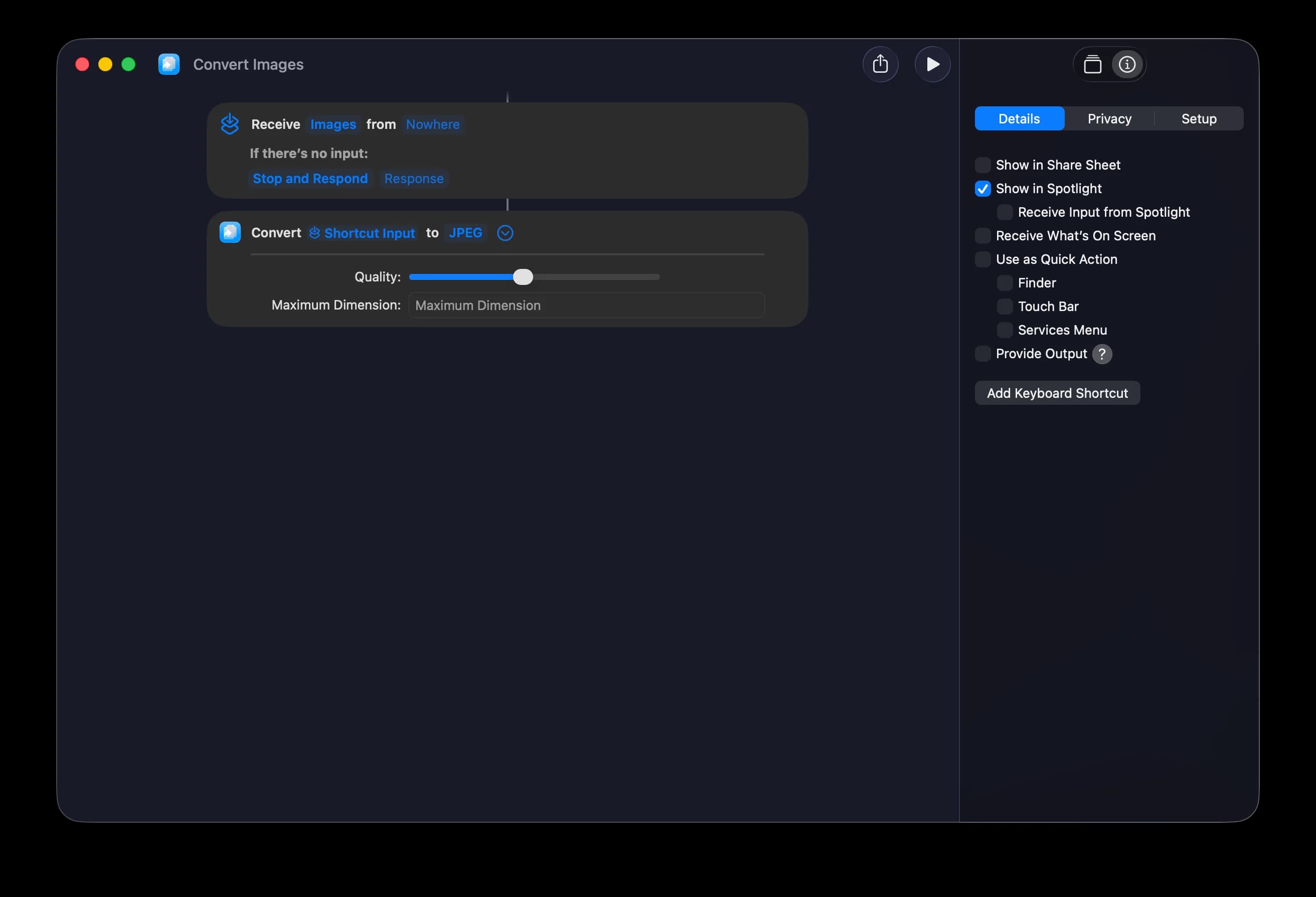 Converto Siri and Shortcuts demo