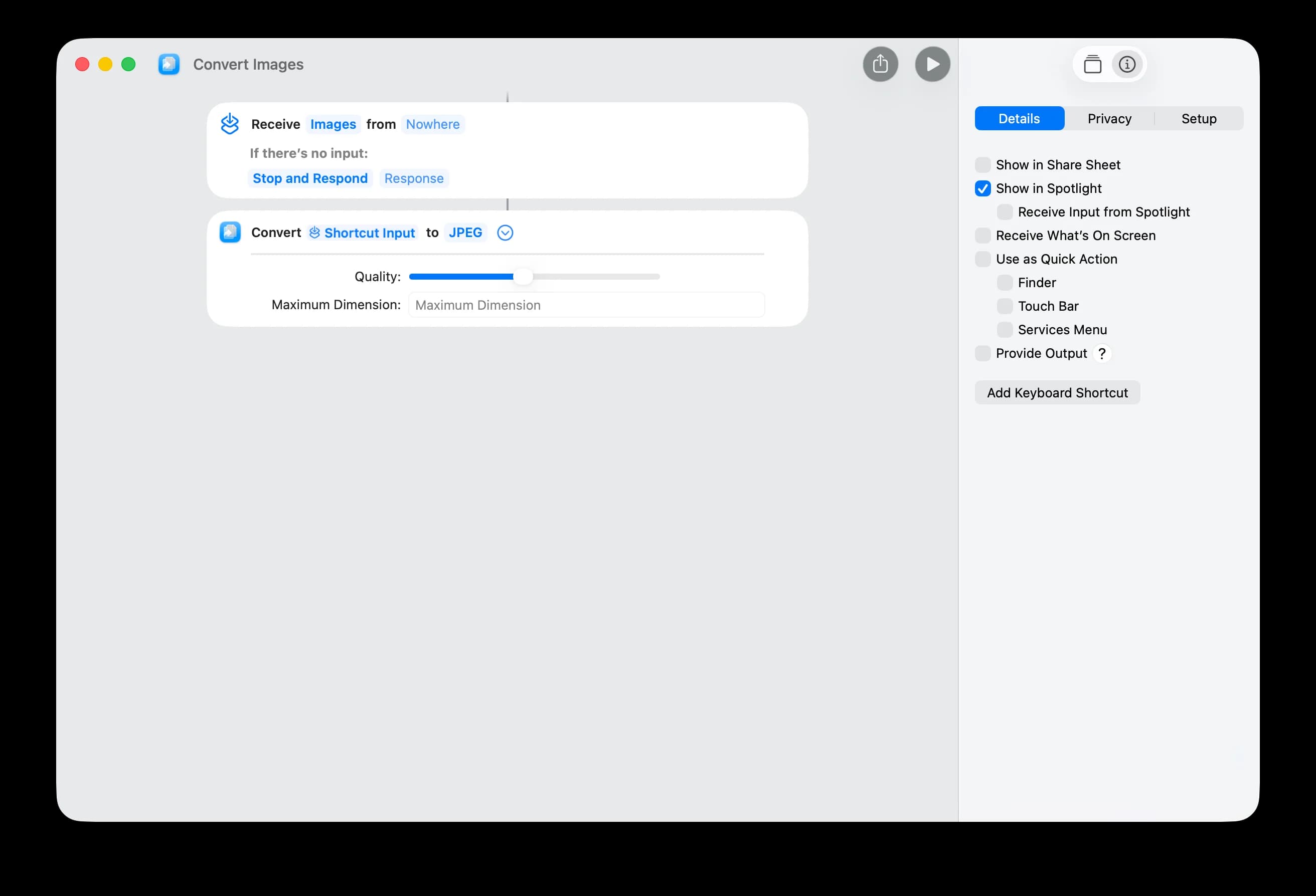 Converto Siri and Shortcuts demo