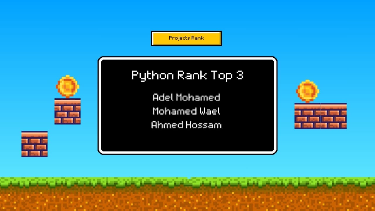 Neuronetix Python project ranking graphic listing Adel Mohamed among the top three